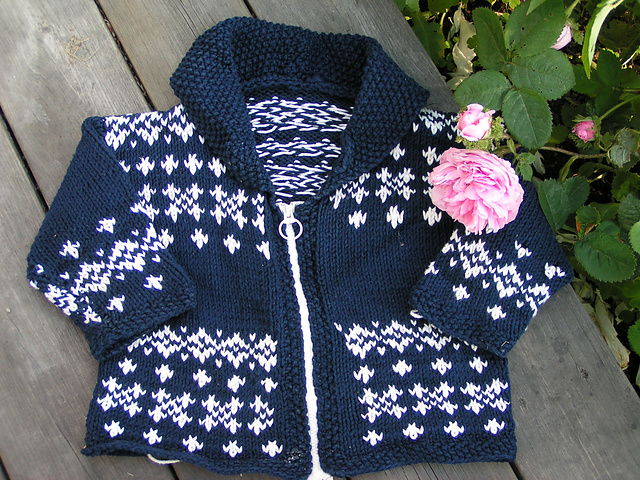 Two-Colour Jacket With Zip pattern 