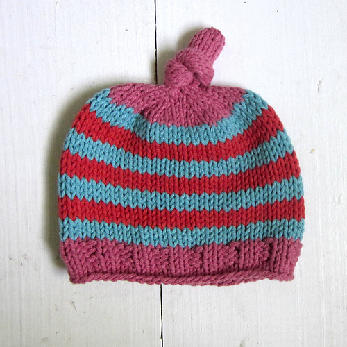 Ravelry Baby's First Hat, Top Knot Hat pattern by Sweet Baby Dolly by