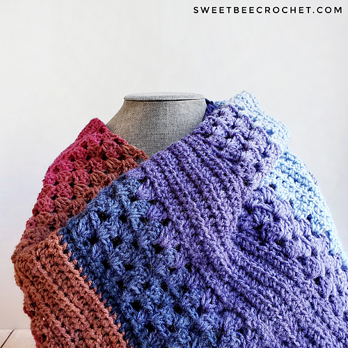 Two Skein Granny Rows Wrap photo 4