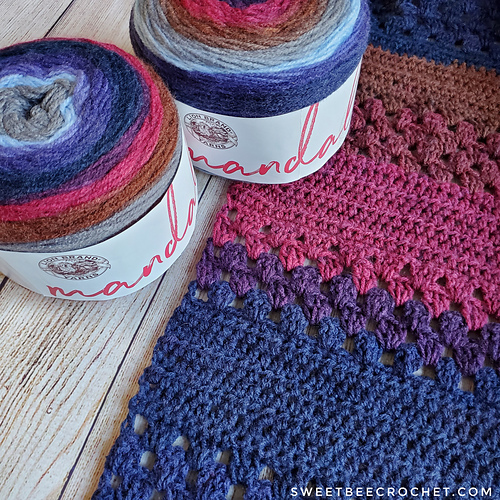 Two Skein Granny Rows Wrap photo 5