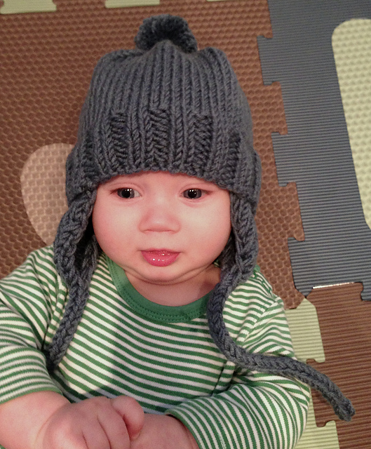 Ravelry Baby Owen's earflap hat pattern by Jessica Morrison