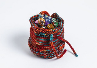 Dragon Scale Dice Bag shown in Madtosh DK, Vecna's Mixtape