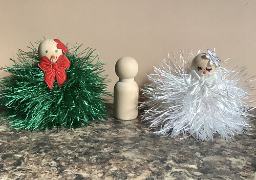Tiny Peg Doll Ornament