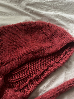 comparison of the brushed out outside and the non-brushed inside