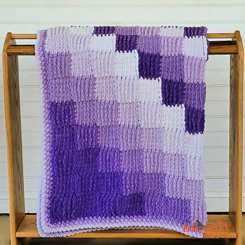 Corner to Corner Tunisian Pixel Blanket photo 2