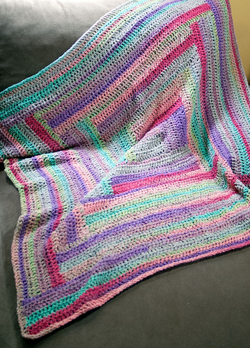 Easy Log Cabin Afghan photo 3