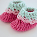 Loopy Love Newborn Baby Booties pattern 