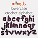 Moogly Crochet Lowercase Alphabet pattern 