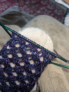 Cumulus inner mitten peeking out through the lace.