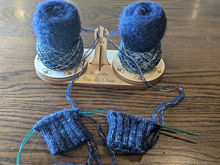 Basic Stockinette, held double throughout