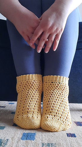 Meias Sunshine em crochet