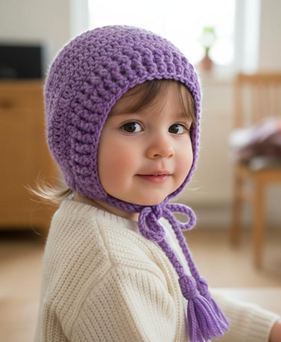 Children's Beanie With Ties