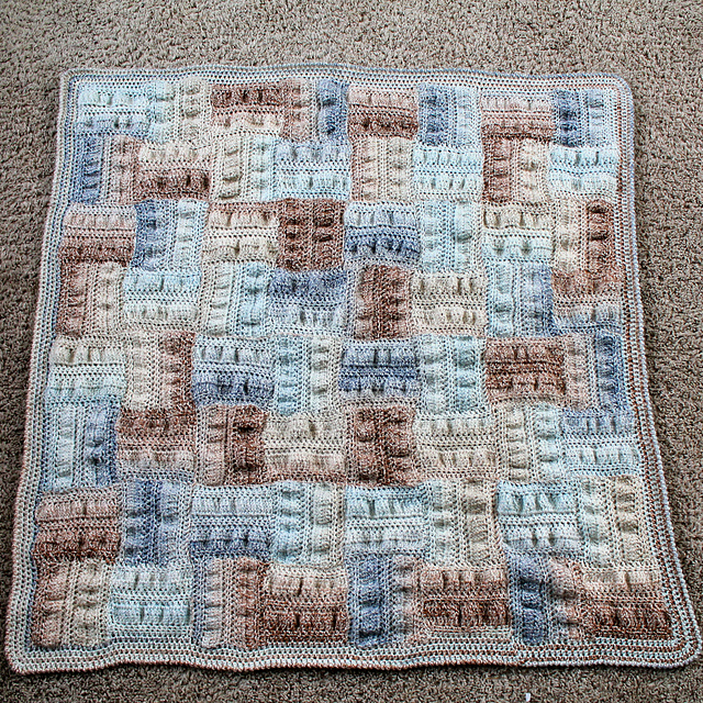 Ravelry seersucker baby blanket pattern by Taralee Duffin