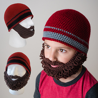 Ravelry Curly Straight Beard Beanie Pattern By Joni Memmott