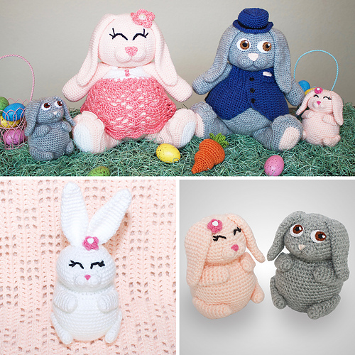 Ravelry: Bunny Rabbit Pudgy Pals pattern by Joni Memmott / BriAbby