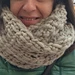 Tunisian beige cowl pattern 