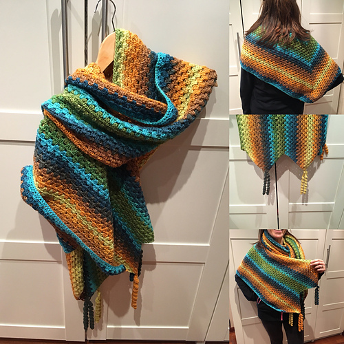 triangular rectangular granny shawl photo 1