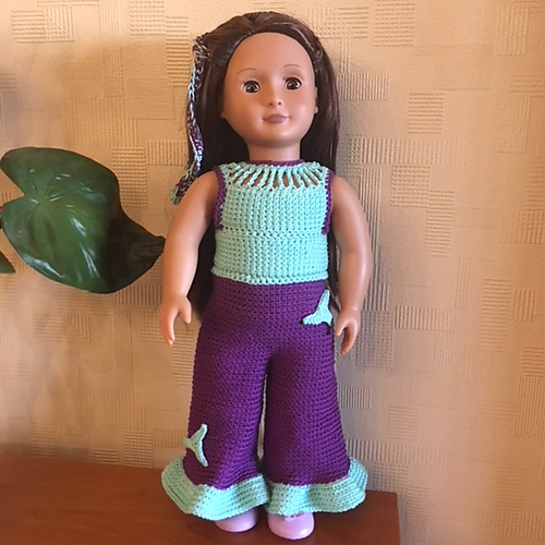 Retro jumpsuit for 18" dolls photo 2