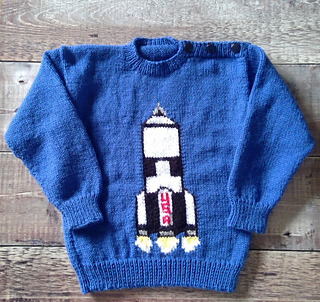 rocket ship sweater