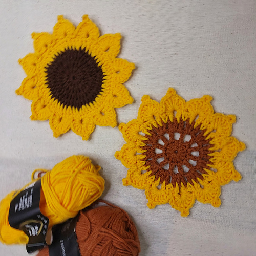 Quick sunflower coaster photo 5