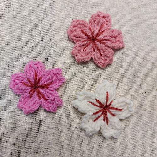 Enkelt Kirsebærblomster Sjalhette - Thao Homemade Crochet