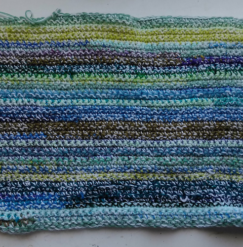 Baby Blue Scrap Yarn Blanket photo 1