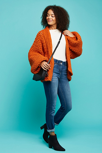 Stor Oransje Cardigan - Practical Publishing