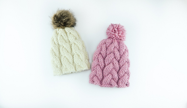 Cable \u0026 Braided Beanies pattern by 