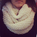 Infinity scarf - ivory mohair pattern 