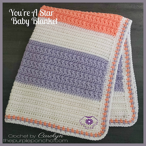 Ravelry You're A Star Baby Blanket pattern by Carolyn Calderon