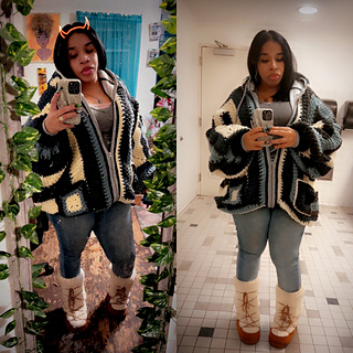 David's Alpine Hexagon Cardigan Pattern by The Stitch Queen Crochet