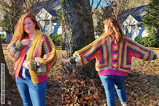 David's Alpine Hexagon Cardigan Fall Winter Crochet Pattern Tutorial Video by The Stitch Queen Crochet