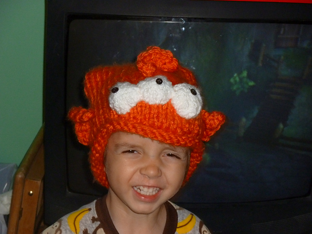 Three Eyed Fish Hat pattern by Thora Bey