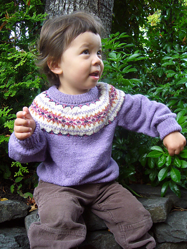 Barnets Fair Isle Yoked Genser - threebagsfull