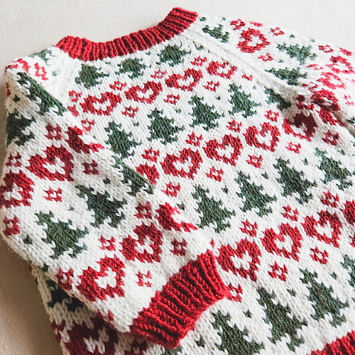 Christmas Tree Pattern Long Sleeve Sweater