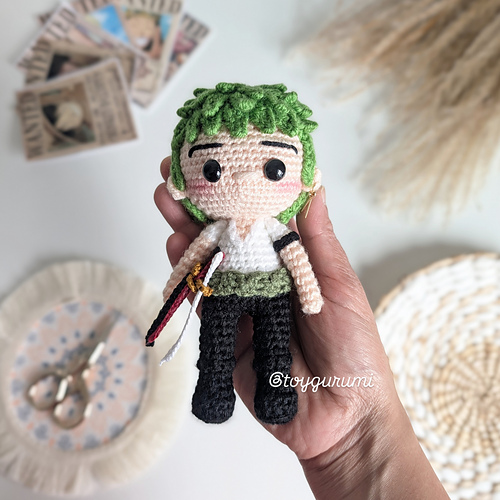 Ravelry: One Piece Zoro pattern by Ankita Palit