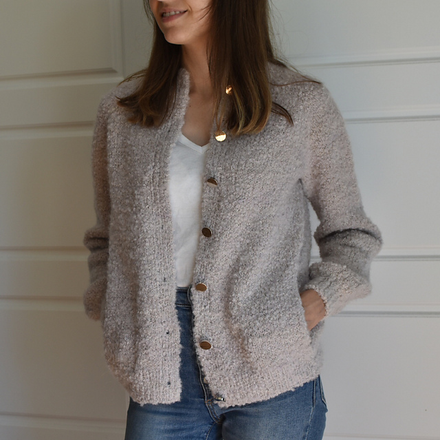 boucle sweater jacket