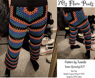 Ravelry: 70s Flare Pants pattern by Tweedle Tats