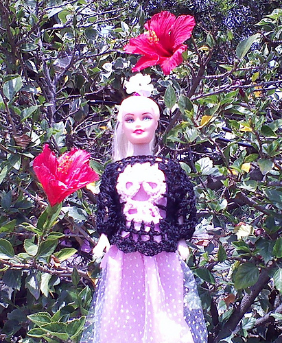 Crochet Skull Sweater for Barbie or any 11 1/2 inch Fashion Doll photo 1