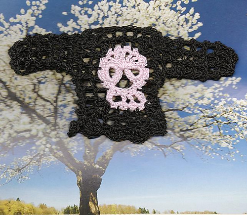 Crochet Skull Sweater for Barbie or any 11 1/2 inch Fashion Doll photo 2