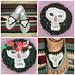 Skull Barefoot Sandals, Flip Flop, and Bun Cover pattern 