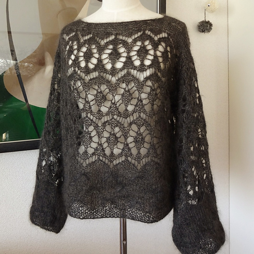 Lacy Sweater 透し模様のセーター 다른 모습 1