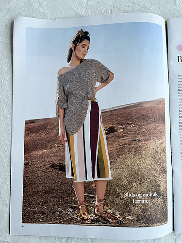 Bluse i dobbelt perlestrikk - Lana Grossa