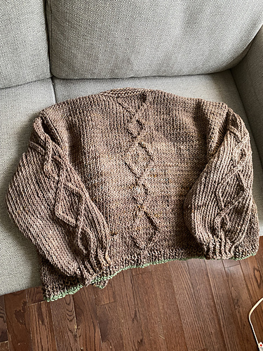 Beginner Chunky Cable Knit Cardigan