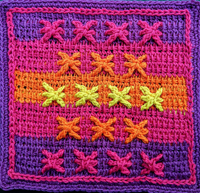 Embossed Tunisian Stars
