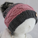 Tuque torsade rose  2-5 ans pattern 