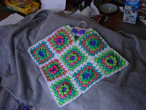 Childs Granny Square Poncho photo 3