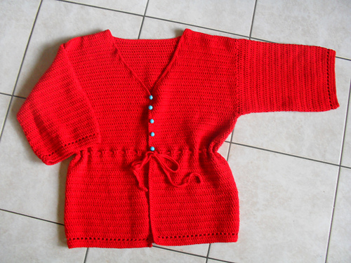 Red summer kimono vest (Dutch version) photo 1