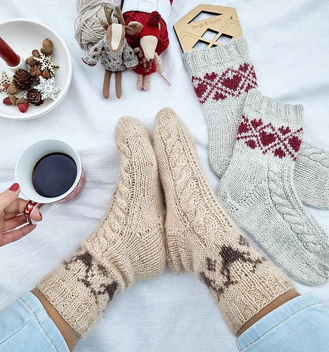 Julemorgen sokker - Vivian Aas