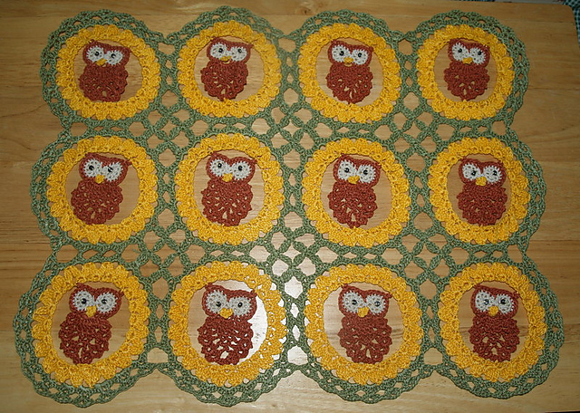 Ravelry: Owl See You Around Crochet Doily Pattern pattern by Valerie Fuller